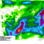 Beneficial rains on the southern Plains