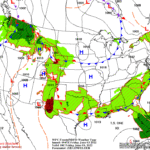 Dry, seasonally cool weather across the Corn Belt; some rain on the Plains